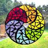 Rainbow Spiral Mandala Sun Catcher